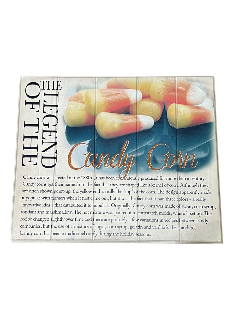 Darice Legend of Candy Corn MDF Wall Decor Sign Halloween Fall Decor